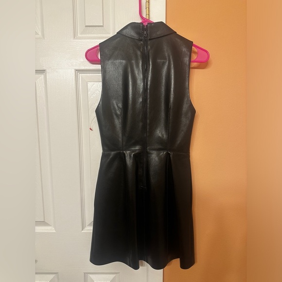 Alice and Olivia Ellis Zip-Front Vegan Leather Minidress - Picture 10 of 15